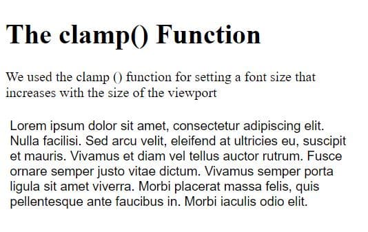 CSS clamp() function tutorial